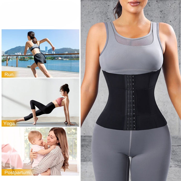 Women Trimmer Cincher Corset Double Belt Waist Trainer Shapewear