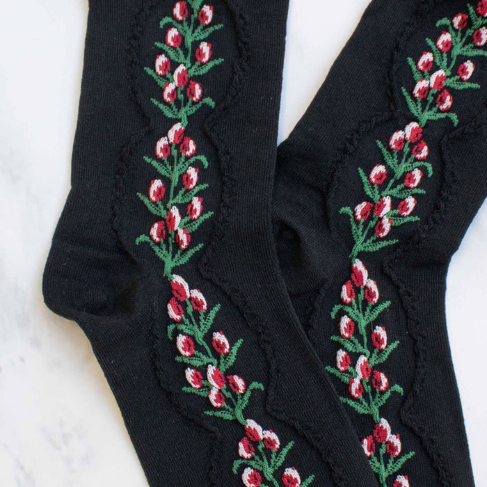 Women's Antique Tulip Flower Socks