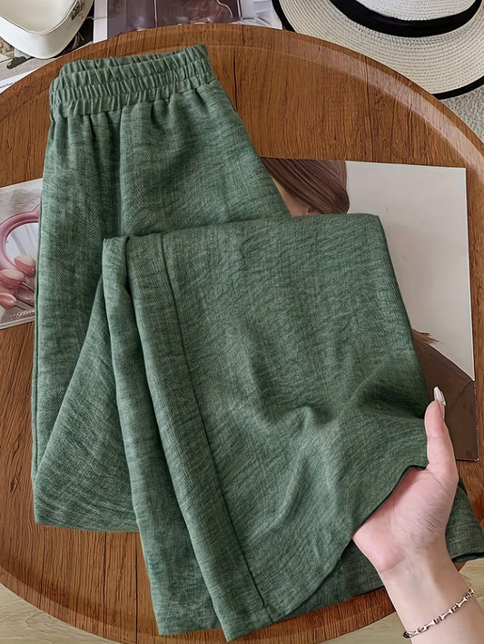 Women's Elegant High-Waist Wide-Leg Pants