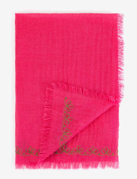 Wool Embroidered Scarf