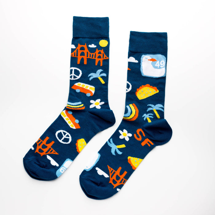 Yellow Owl Workshop Crew Socks - San Francisco