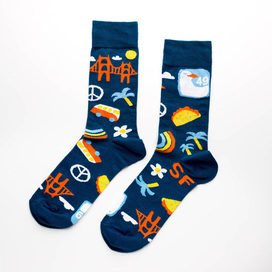 Yellow Owl Workshop Crew Socks - San Francisco