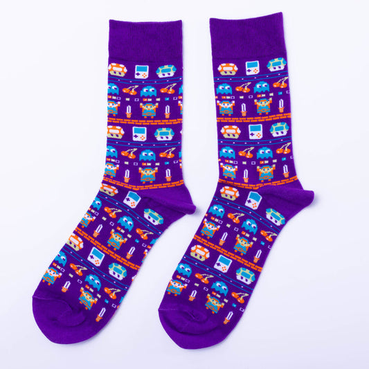 Yellow Owl Workshop Crew Socks - Vintage Gamer