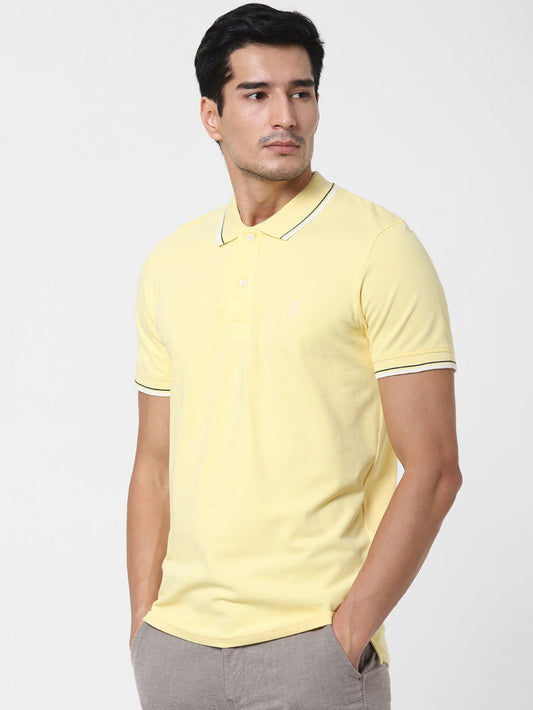 Yellow Polo Neck T-Shirt