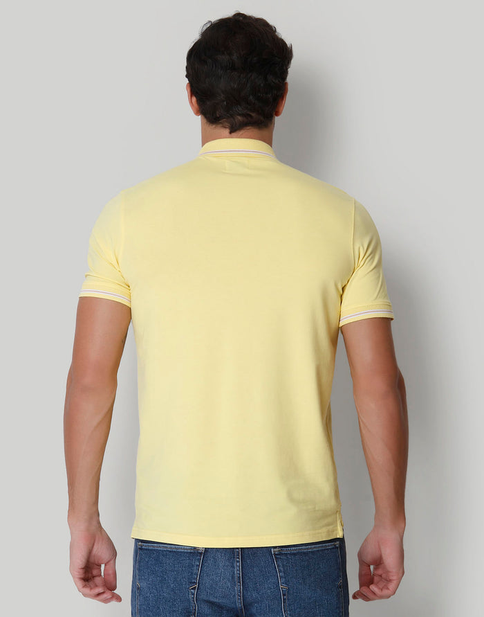 Yellow Polo Neck T-Shirt
