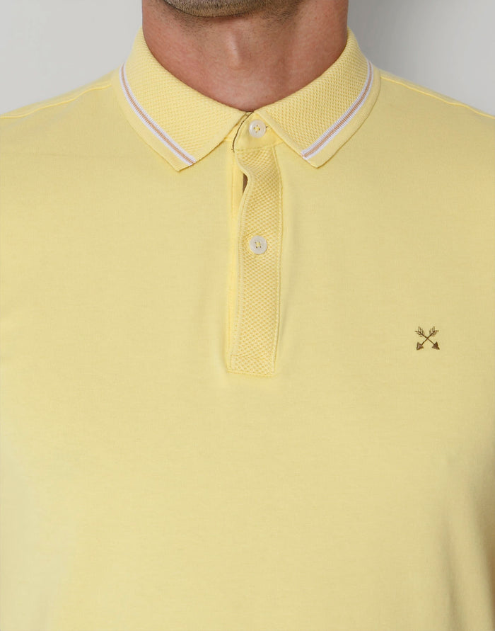 Yellow Polo Neck T-Shirt