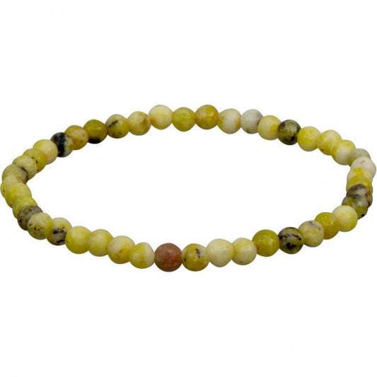 Yellow Turquoise Bracelet 4mm & 8mm