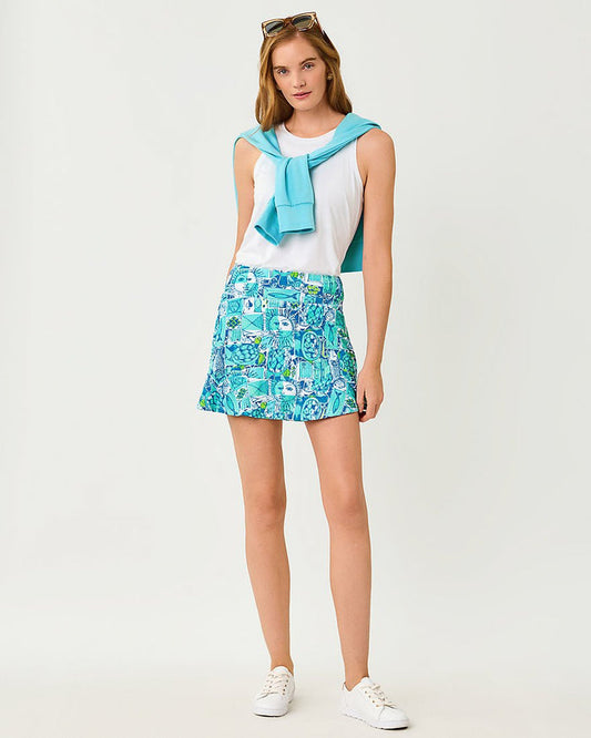 Lilly Pulitzer - Zadora High Rise Skort Upf 50 Plus - Mint Condition Harlillyquin