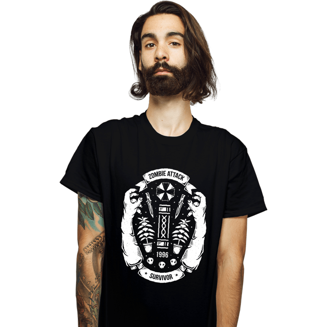 Shirts T-Shirts, Unisex / Small / Black Zombie Attack Survivor